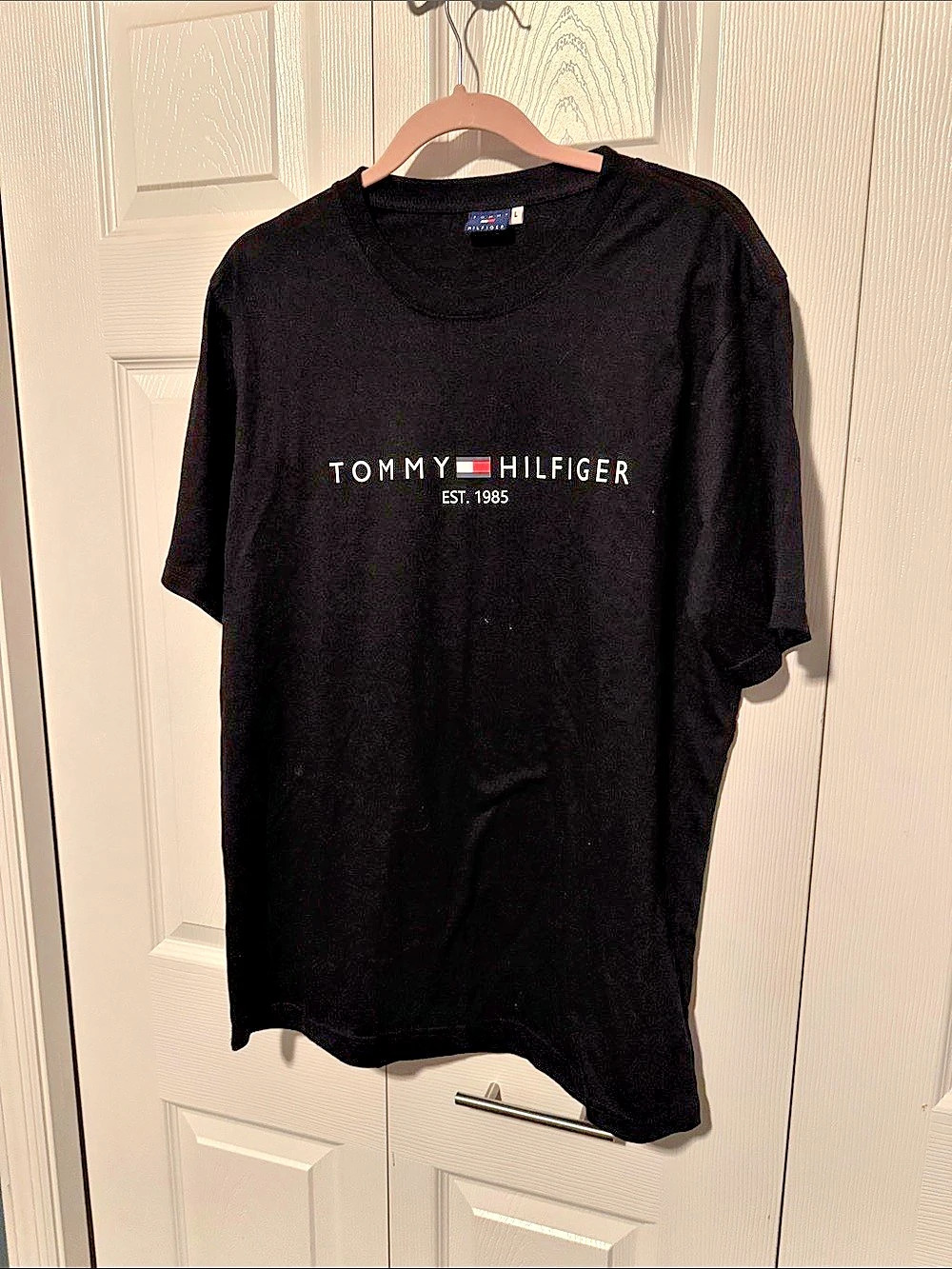 Tommy Hilfiger 1985 Logo T-Shirt Black Large